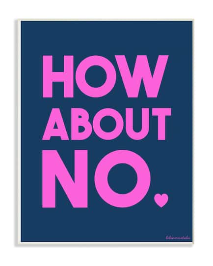 Stupell Industries lulusimonSTUDIO How About No Wall Plaque